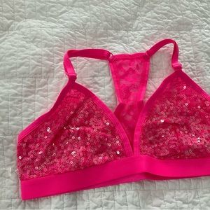 NWT Sequin Triangle Racerback Bralette